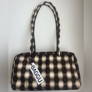 BAGGU Blurred Gingham Bowler Bag